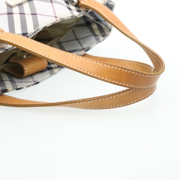 BURBERRY Nova Check Hand Bag Blue Auth yk3346 - Picture 7 of 16